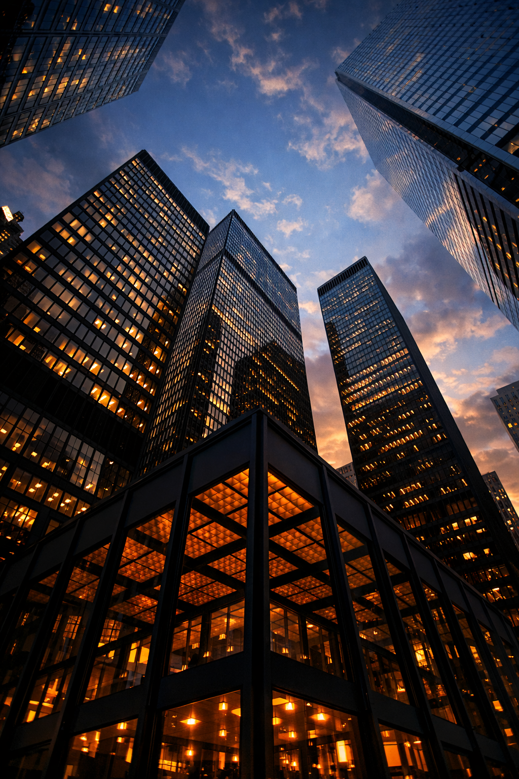 Commercial construction professionals reviewing a project on-site